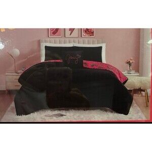 Juicy Couture Cheetah Bow Comforter Set, 3 piece Bed Set, Twin/Twin XL